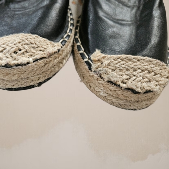 CHASE & CHLOE Sierra Black Espadrilles Slip On Loafers(AS IS) - Picture 3 of 6